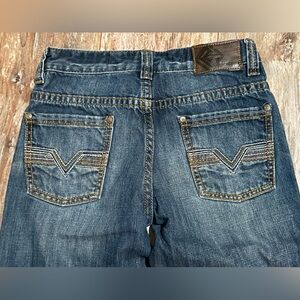 Rock & Roll Cowboy Denim Jeans in Dark Blue with Back Pocket Stitching